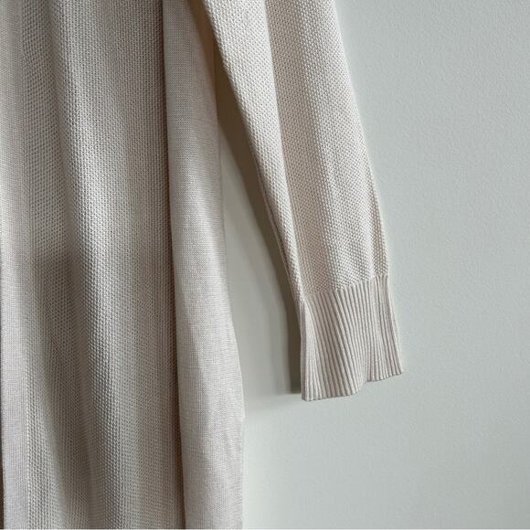 ✨ Prologue Mushroom/Cream Long Sleeve Lightweight Knit Open Cardigan Size Medium - Picture 4 of 11